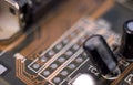 Dusty Electronic, circuit, board,macro Royalty Free Stock Photo