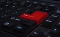 Dusty Old Computers Keyboard And Selective Focus On Red Enter Key Royalty Free Stock Photo
