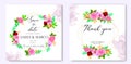 Beautiful floral frame for wedding invitation and thank you card Royalty Free Stock Photo