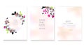 Dusty pink and ivory beige rose, pale hydrangea, fern, dahlia, ranunculus, fall leaf bunch of flowers invitation card Royalty Free Stock Photo