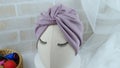 Turban hat with arabic style made out of knit fabric