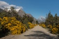 Dusty road in Nahuel Huapi National Park Royalty Free Stock Photo