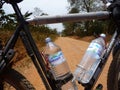 Dusty road in Uganda Royalty Free Stock Photo