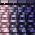 Dusty Rose Muted Violet Dark Plum and Deep Indigo Metallic Gradient Palette Royalty Free Stock Photo