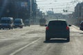 dusty spring morning in Tula, Russia