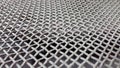 Dusty steel grille. Steel mesh in dust. Steel dirty mesh background