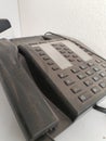 a dusty wired phone Royalty Free Stock Photo