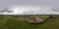 Dutch 360 aerial farmland panorama