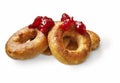 Dutch apple donuts with jam