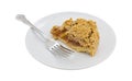 Dutch apple pie on a plate with a fork side Royalty Free Stock Photo