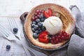 Dutch baby with berries