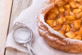 Dutch baby pancake with apple.