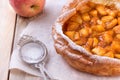 Dutch baby pancake with apple.