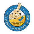 Dutch beer advertising sticker: leukste kroeg in de buurt Royalty Free Stock Photo