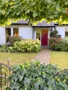 Dutch brick house and garden Royalty Free Stock Photo