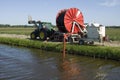 A dutch bulb farmer needs artificial irrigation Royalty Free Stock Photo
