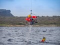 The Dutch Caribbean Coastguard - using a swim cage