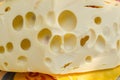 Dutch cheese with holes Royalty Free Stock Photo