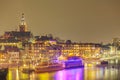 The Dutch city of Nijmegen with the flooded river Waal in front