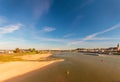 The Dutch city of Nijmegen with the river Waal in front