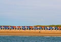 Dutch colored houses on a beach