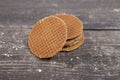 Dutch cookie stroopwafels Royalty Free Stock Photo