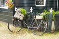 Dutch countryside with retro bicycle
