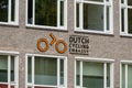 Dutch Cycling Embassy logo sign. The Dutch Cycling Embassy is a public private network for sustainable bicycle inclusive mobility. Royalty Free Stock Photo