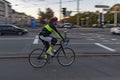 Dutch cyclist in the morning