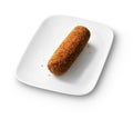 Dutch deep fried breaded snack, kroket Royalty Free Stock Photo