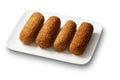 Dutch deep fried breaded snack, kroket Royalty Free Stock Photo