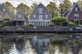 Dutch detached traditonal houses Royalty Free Stock Photo