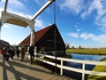 The Dutch Dutch suburb of Zaansche Schans. The water channels, the serene climate and the typical windmills