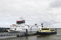 Dutch ferry between Lauwersoog and Schiermonnikoog Royalty Free Stock Photo