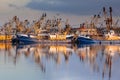 Dutch Fishery in Lauwersoog harbor Royalty Free Stock Photo