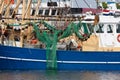 Dutch fishing cutters in the harbor Royalty Free Stock Photo