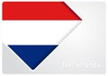 Dutch flag design background. Vector illustration. Royalty Free Stock Photo