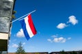 Dutch flag half pole on Remembrance Day Royalty Free Stock Photo