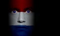 Dutch Flag - Male Face Royalty Free Stock Photo