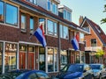 Dutch flags flying half mast