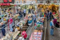 Dutch flea market Weerselo with market stands and visitors