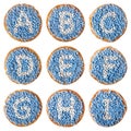 Dutch food: 'beschuit met muisjes' alphabet, A-I