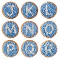 Dutch food: 'beschuit met muisjes' alphabet, J-R