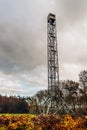 Dutch forest observation tower, built in 1885, silhouetted again