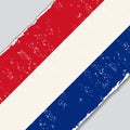 Dutch grunge flag. Vector illustration. Royalty Free Stock Photo