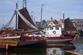Dutch harbor of Urk with traditional ships Royalty Free Stock Photo