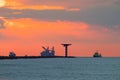 Dutch harborwith cargo boats