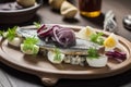 Dutch herring food. Generate Ai Royalty Free Stock Photo