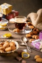 Dutch holiday Sinterklaas festive breakfast Royalty Free Stock Photo