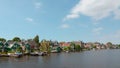Dutch houses on the river Royalty Free Stock Photo